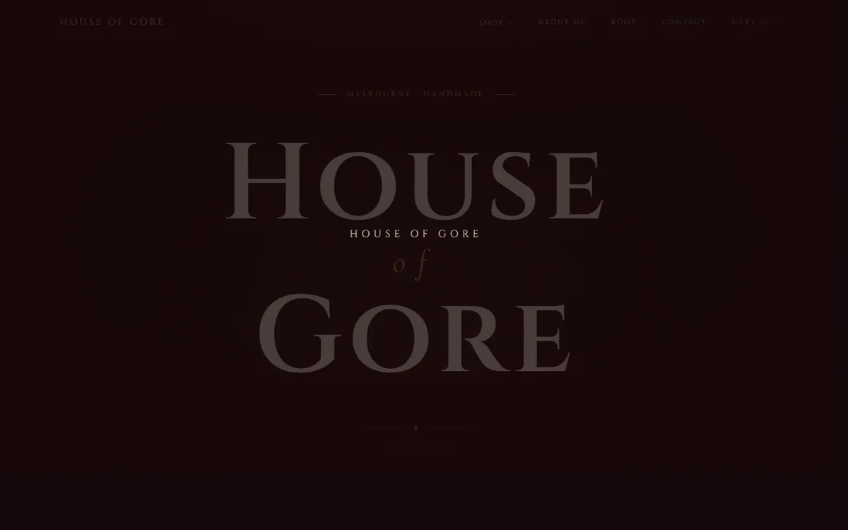 houseofgore.online — a site by The Quiet Engine